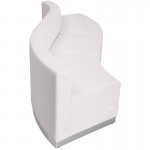 Melrose White LeatherSoft Reception Configuration, 3 Pieces