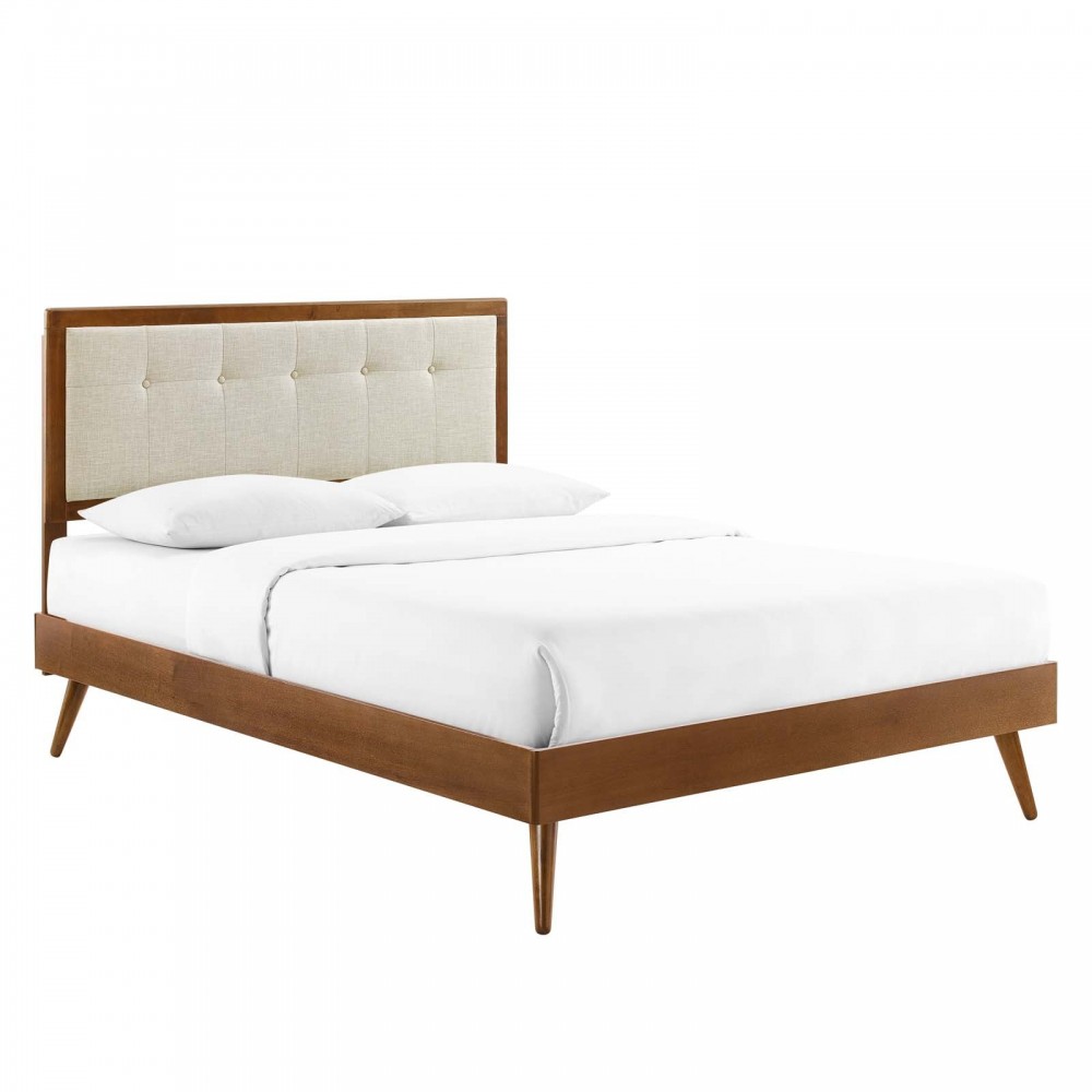 Willow Twin Wood Platform Bed With Splayed Legs Willow Twin Wood Platform Bed With Splayed Legs