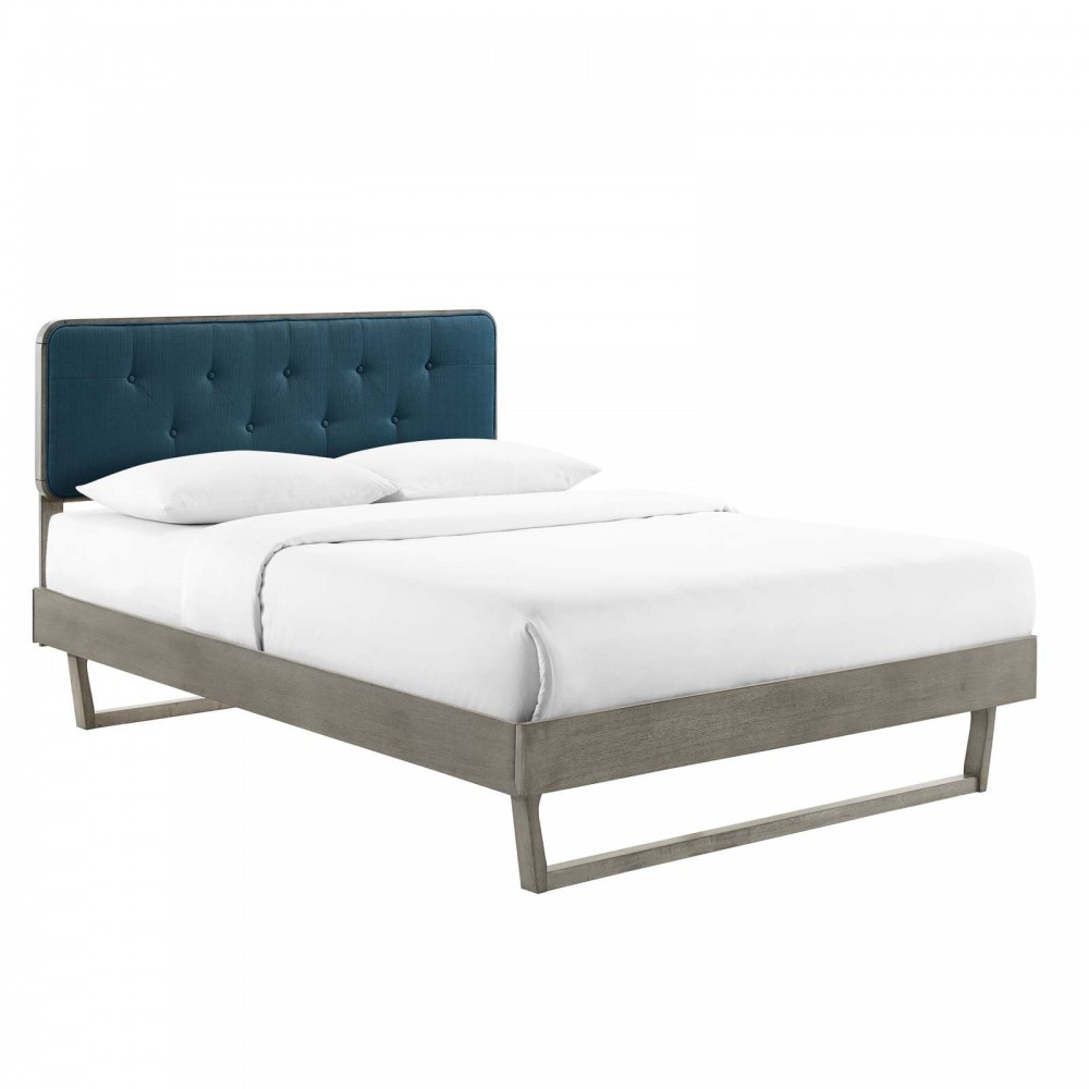 Bridgette Full Wood Platform Bed With Angular Frame Bridgette Full Wood Platform Bed With Angular Frame