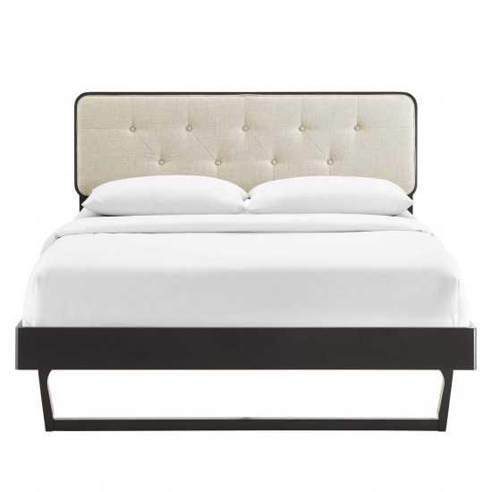 Bridgette Twin Wood Platform Bed With Angular Frame