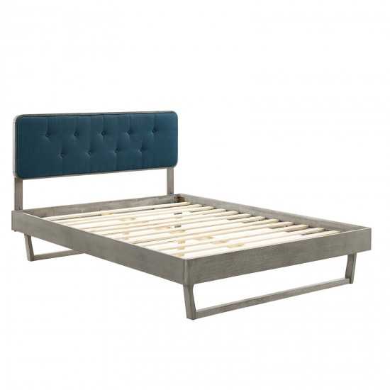 Bridgette Twin Wood Platform Bed With Angular Frame