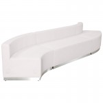 Melrose White LeatherSoft Reception Configuration, 3 Pieces