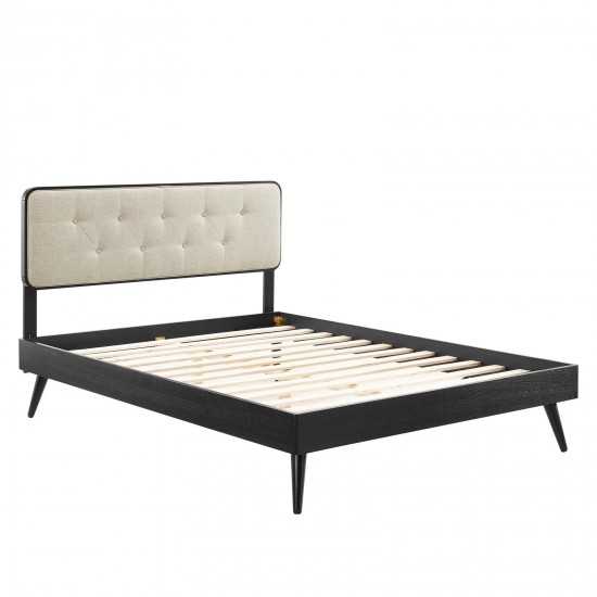 Bridgette Full Wood Platform Bed With Splayed Legs