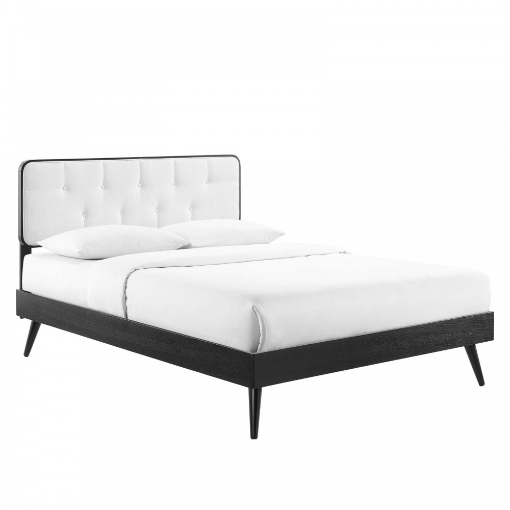 Bridgette Full Wood Platform Bed With Splayed Legs Bridgette Full Wood Platform Bed With Splayed Legs