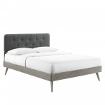 Bridgette Full Wood Platform Bed With Splayed Legs