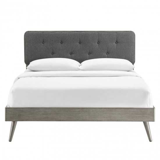 Bridgette Full Wood Platform Bed With Splayed Legs