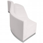 Melrose White LeatherSoft Reception Configuration, 3 Pieces