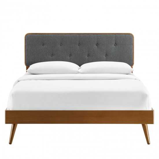 Bridgette Full Wood Platform Bed With Splayed Legs