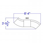 Black LeatherSoft Reception Configuration, 4 Pieces