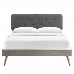 Bridgette King Wood Platform Bed With Splayed Legs