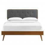 Bridgette King Wood Platform Bed With Splayed Legs