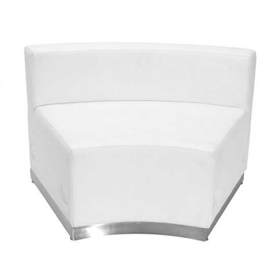 Melrose White LeatherSoft Reception Configuration, 4 Pieces