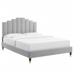 Elise Queen Performance Velvet Platform Bed