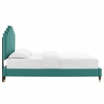 Elise Queen Performance Velvet Platform Bed