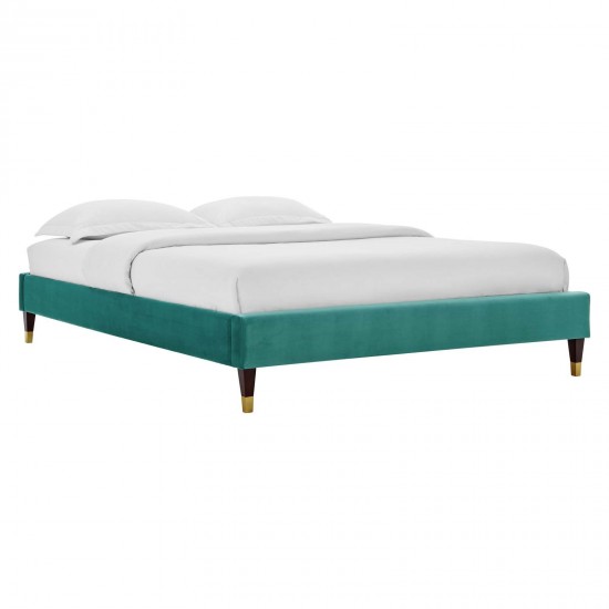 Elise Queen Performance Velvet Platform Bed
