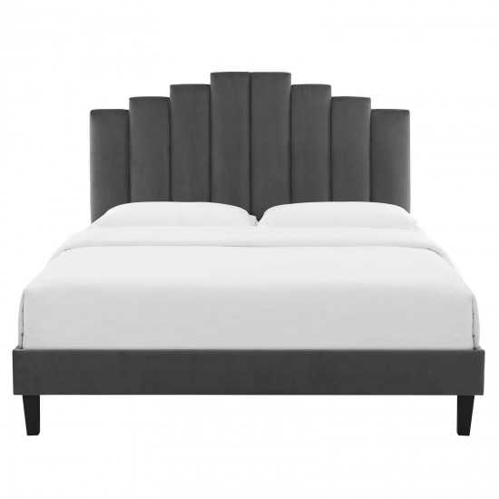 Elise Queen Performance Velvet Platform Bed