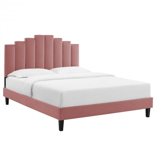 Elise Queen Performance Velvet Platform Bed