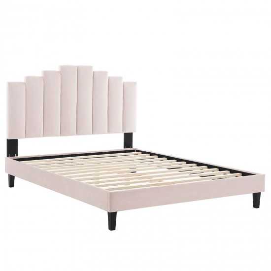 Elise Queen Performance Velvet Platform Bed