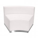 Melrose White LeatherSoft Reception Configuration, 7 Pieces