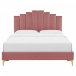 Elise Queen Performance Velvet Platform Bed