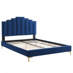 Elise Queen Performance Velvet Platform Bed