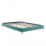 Elise Queen Performance Velvet Platform Bed