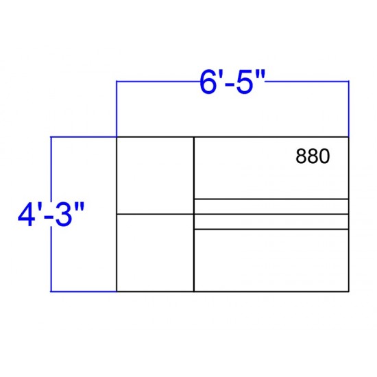 Black LeatherSoft Reception Configuration, 4 Pieces