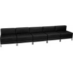 Black LeatherSoft Lounge Set, 5 Pieces