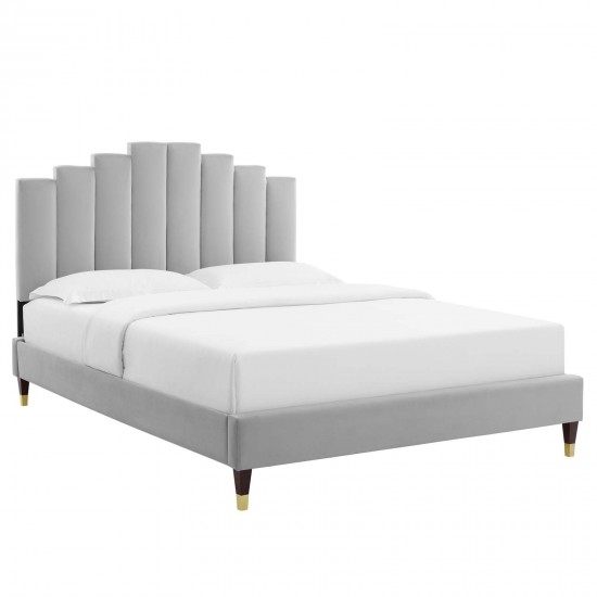 Elise Twin Performance Velvet Platform Bed