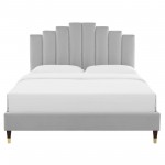 Elise Twin Performance Velvet Platform Bed