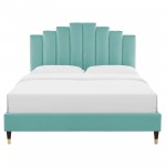 Elise Twin Performance Velvet Platform Bed