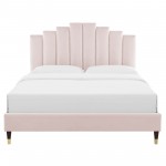 Elise Twin Performance Velvet Platform Bed