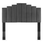 Elise Full Performance Velvet Platform Bed