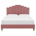 Elise Full Performance Velvet Platform Bed