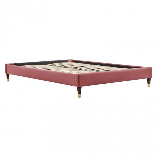 Elise Full Performance Velvet Platform Bed