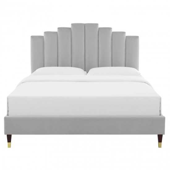 Elise Full Performance Velvet Platform Bed
