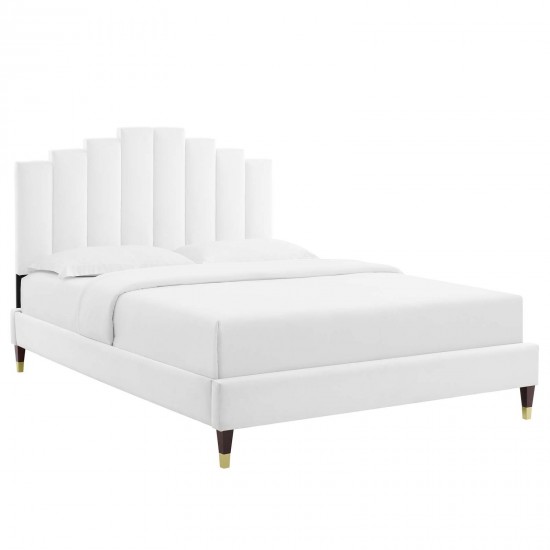 Elise Full Performance Velvet Platform Bed