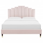 Elise King Performance Velvet Platform Bed