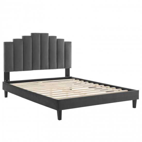 Elise Twin Performance Velvet Platform Bed