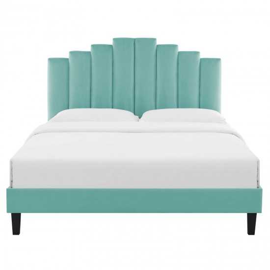 Elise Twin Performance Velvet Platform Bed