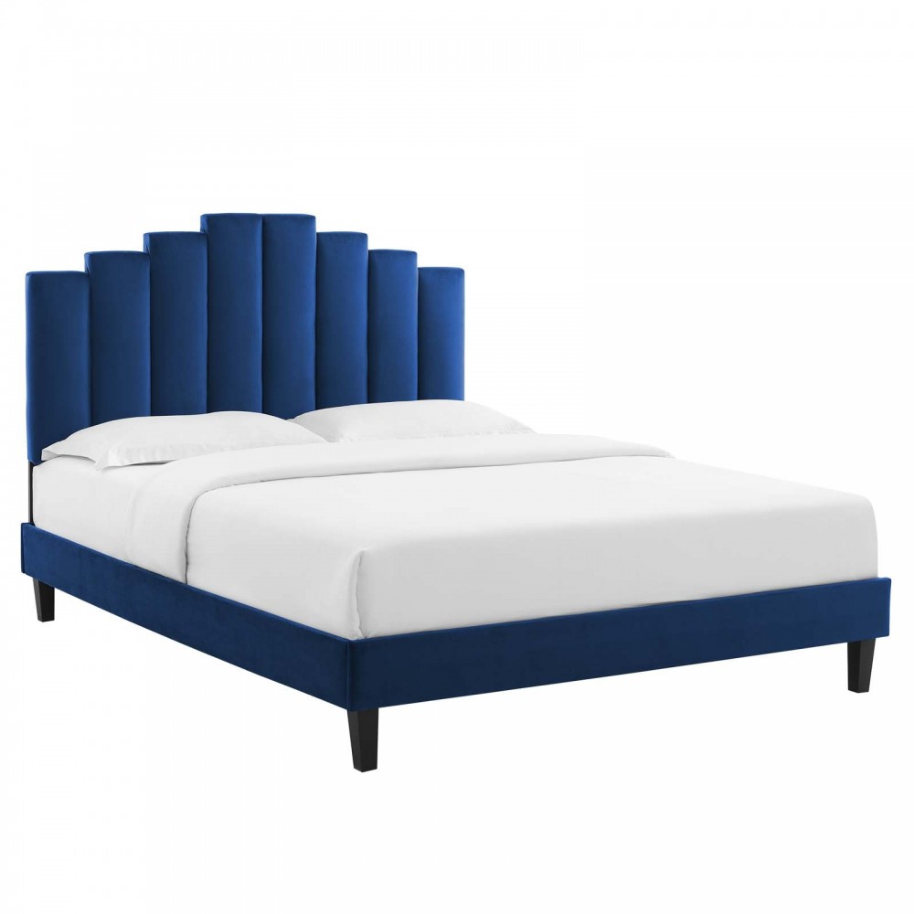 Elise Twin Performance Velvet Platform Bed Elise Twin Performance Velvet Platform Bed