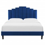 Elise Twin Performance Velvet Platform Bed