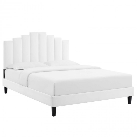 Elise Twin Performance Velvet Platform Bed