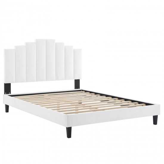 Elise Twin Performance Velvet Platform Bed