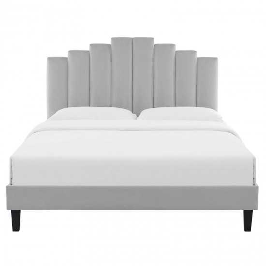 Elise Full Performance Velvet Platform Bed