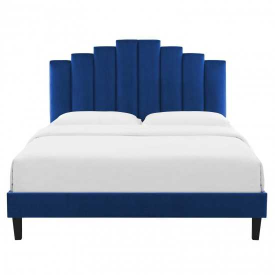 Elise Full Performance Velvet Platform Bed