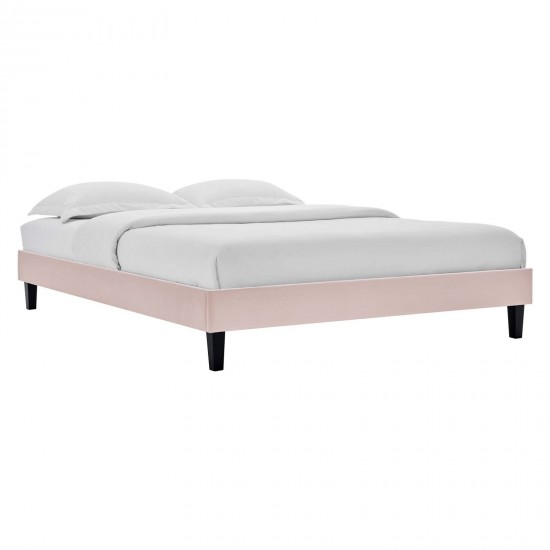 Elise Full Performance Velvet Platform Bed