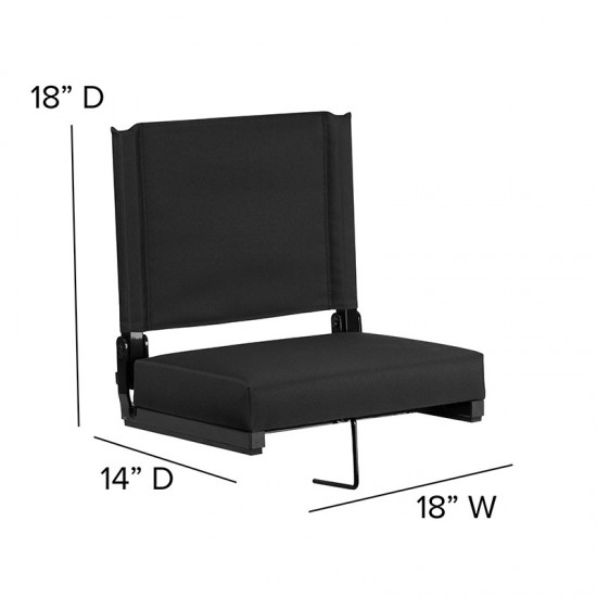 500 LB. Weight Capacity Lightweight Aluminum Frame and Ultra-Padded Seat in Black