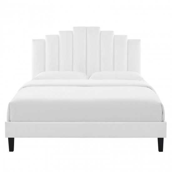 Elise Full Performance Velvet Platform Bed