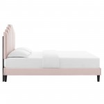 Elise King Performance Velvet Platform Bed